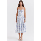 Women's dress: amazon bestseller - summer chic, elegant, high-end, spaghetti strap, soft & feminine style - french-inspired dress for women
