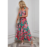 Women's dress - self-produced photos - amazon & wish cross-border - spring sexy backless printed vacation style cami dress
