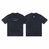 saint m t shirts  s.m washed & distressed collection crew neck pullover short sleeve tee