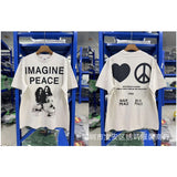 saint m t shirts  s.m cartoon print crew neck pullover short sleeve top - wholesale