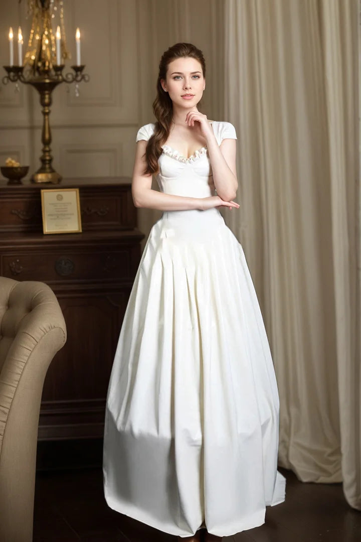 Women White Latex Dress Angel of Radiance