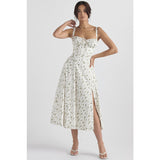 Women's dress: amazon bestseller - summer chic, elegant, high-end, spaghetti strap, soft & feminine style - french-inspired dress for women