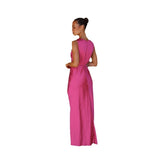 Women's dress - cross-border spring/summer amazon fashion - european & american style sexy deep v sleeveless backless evening gown - women's fashion dress