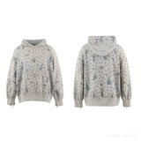 Saint m hoodie fall and winter s.m full printed little spider pattern pullover hooded sweatshirt