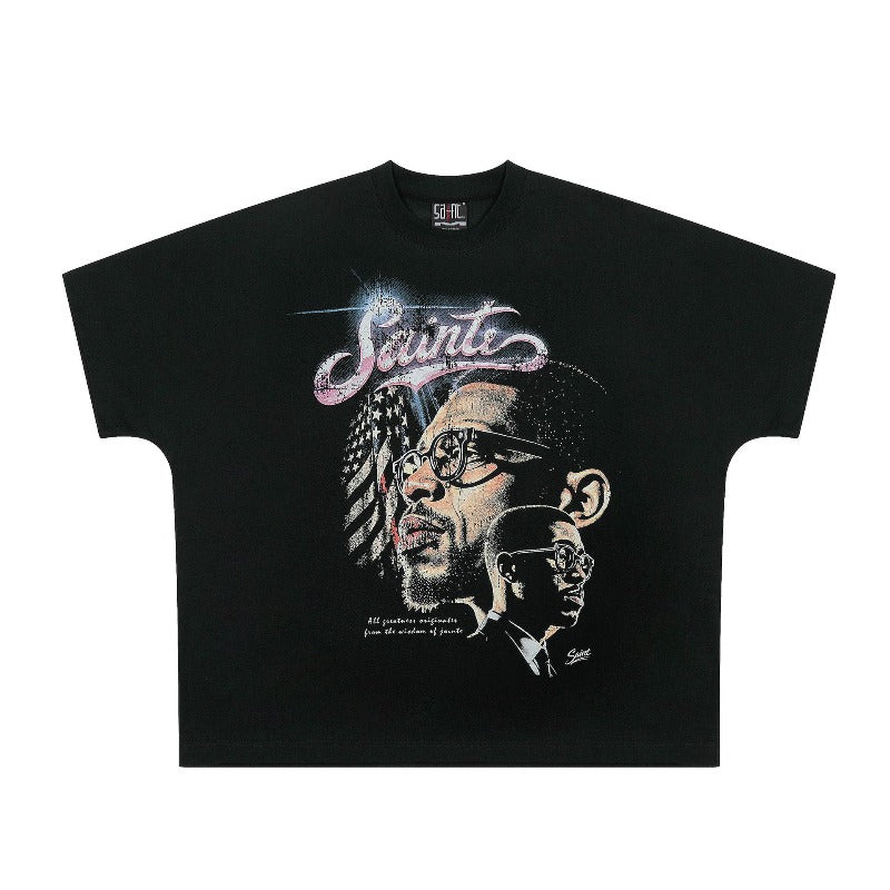 saint m t shirts  s.m celebrity graphic crewneck pullover short sleeve t-shirt - wholesale