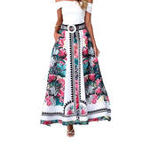 Women's dress - bestselling high-waisted, elastic waist, loose-fit printed maxi skirt/sundress for summer - perfect for independent e-commerce stores, wish, and amazon