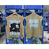 saint m t shirts  s.m. handmade distressed photo print pullover casual tank top - wholesale