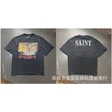 saint m t shirts  s.m cartoon series graphic crewneck pullover short sleeve t-shirt - wholesale