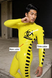 Man Latex Catsuits Hazmat Biohazard Neck Entry