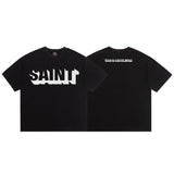 saint m t shirts  s.m vintage washed distressed crew neck pullover short sleeve top - wholesale