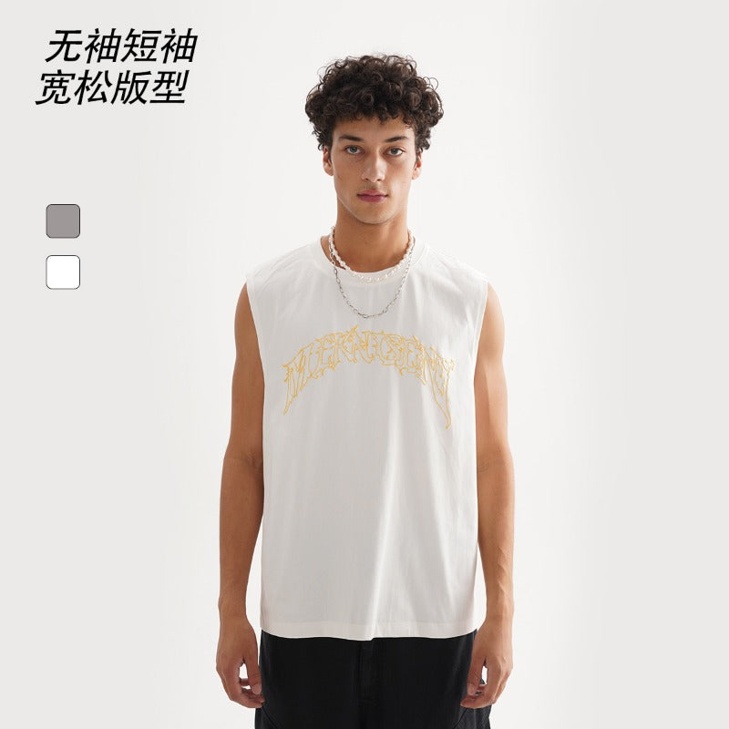 Etai men's clothing casual streetwear men's tank top high-quality loose fit tank top 100% cotton sleeveless men's t-shirt
