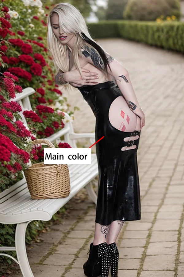 High Country Hijinx Womens Black Latex Skirt