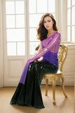 Women Latex Dress One Shoulder Two Way Skirt