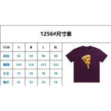 Drew house t shirt spring and summer d@ew pizza pattern round neck pullover short sleeves