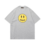Drew house t-shirt - spring/summer collection - d@ew smiley face letter print crew neck pullover short sleeve - wholesale single piece