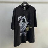 saint m t shirts  s.m. koben guitar smash graphic crew neck short sleeve t-shirt - wholesale