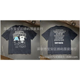 saint m t shirts  s.m cartoon series graphic crewneck pullover short sleeve t-shirt - wholesale