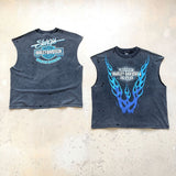 saint m t shirts  s.m. blue flame limited edition pullover casual tank top - wholesale