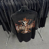 saint m t shirts  s.m flame letter graphic crew neck pullover short sleeve t-shirt - wholesale