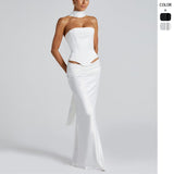 Women's dress - european & american style, amazon cross-border e-commerce, elegant & chic fashionable tie-strap dress for women
