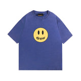 Drew house t-shirt - spring/summer collection - d@ew - moisture-wicking, distressed smiley face graphic, crew neck, pullover, short sleeve - wholesale single piece
