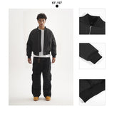 Etai men's | american streetwear short bomber jacket - minimalist solid color, multi-functional water-resistant zip-up jacket