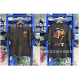saint m t shirts  s.m cartoon print crew neck pullover short sleeve top - wholesale