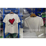 saint m t shirts  s.m cartoon print crew neck pullover short sleeve top - wholesale