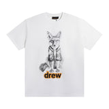 Drew house t-shirt - autumn/winter d@ew cartoon series graphic print crew neck short sleeve - wholesale single piece