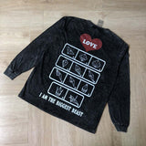 Saint m hoodie - spring/autumn - s.m - heart & letter graphic - crew neck pullover - long sleeve - wholesale