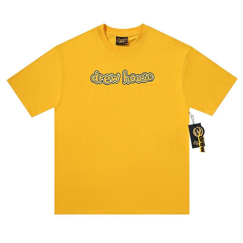 Drew house t-shirt - spring/summer d@ew rubber stripe letter graphic crew neck pullover short sleeve - wholesale single piece