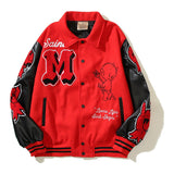 Saint m t jackets - spring/autumn s.m. saint michael pattern baseball jacket - wholesale single piece
