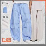 Etai men's fashion striped wide-leg cropped pants - lightweight, high-quality drawstring casual trousers for summer