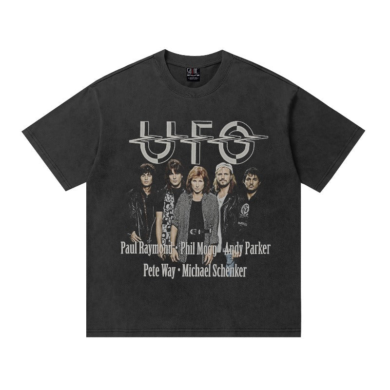 saint m t shirts  s.m. rock band graphic crew neck short sleeve t-shirt - wholesale