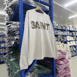 Saint m hoodie - autumn/winter collection - s.m letter logo print, crew neck, pullover, long sleeve, wholesale