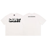saint m t shirts  s.m vintage high street casual crew neck pullover short sleeve tee - wholesale