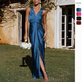Women's dress - cross-border spring/summer amazon fashion - european & american style sexy deep v sleeveless backless evening gown - women's fashion dress