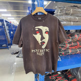 saint m t shirts  s.m vintage portrait graphic crew neck short sleeve top - wholesale