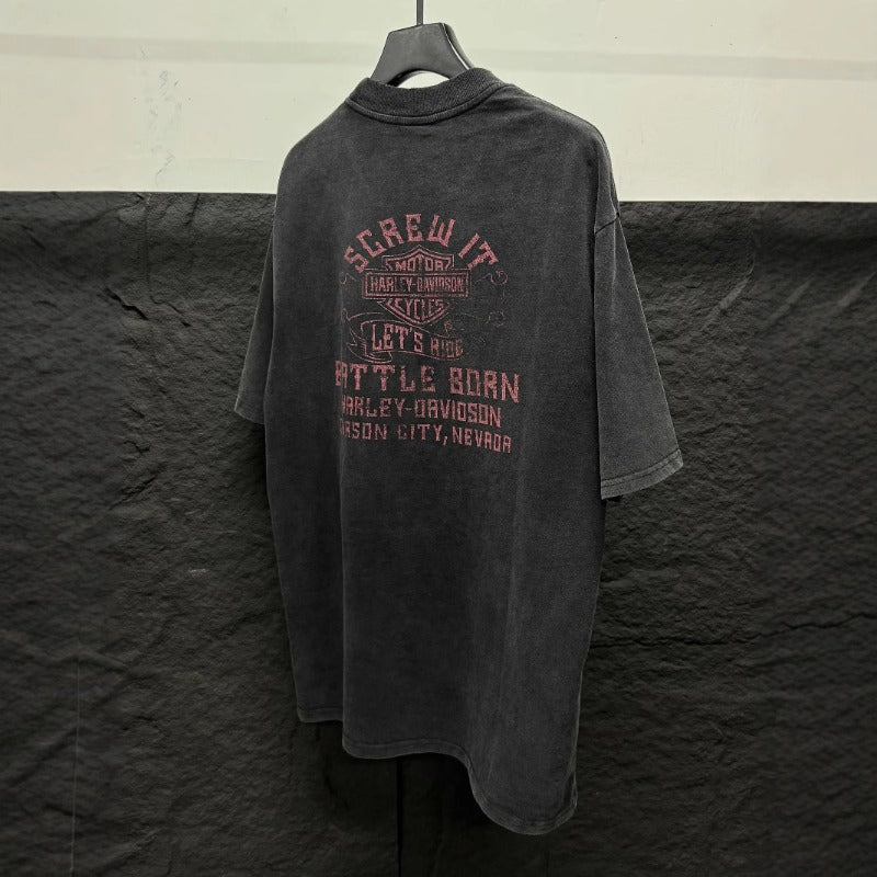 saint m t shirts  s.m harley limited edition graphic crewneck t-shirt - wholesale