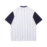Drew house t-shirt - spring/summer - d@ew letter print striped color block crew neck pullover short sleeve