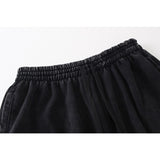 Saint m t pants spring/summer s.m washed, distressed, brushed, casual, loose-fit shorts - wholesale single piece