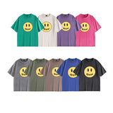 Drew house t-shirt - spring/summer collection - d@ew - moisture-wicking, distressed smiley face graphic, crew neck, pullover, short sleeve - wholesale single piece