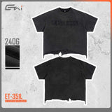Etai men's clothing high-quality pure cotton distressed boxy short-sleeve men's t-shirt - vintage streetwear ripped tee