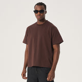 Etai short and wide pure cotton trendy men's t-shirt with printed logo american boxy fit short-sleeved men's t-shirt