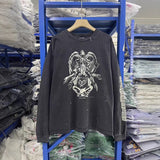 Saint m hoodie - autumn/winter collection. s.m. chest print, distressed vintage style, crew neck, long sleeve, wholesale
