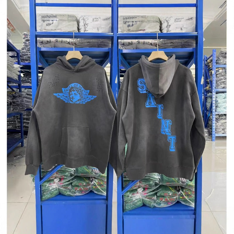 Saint m hoodie - spring/autumn s.m vintage baby angel pullover hoodie - wholesale single piece