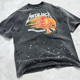 saint m t shirts  s.m. flaming skull limited edition graphic crewneck t-shirt - wholesale