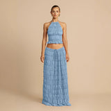 Women's dress: spring/summer european and american fashion sexy backless halter tie-up lace vest long dress set