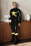 Man Latex Catsuits Star Blazer Back Zipper