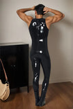 Man Latex Catsuits Round Neck Sleeveless